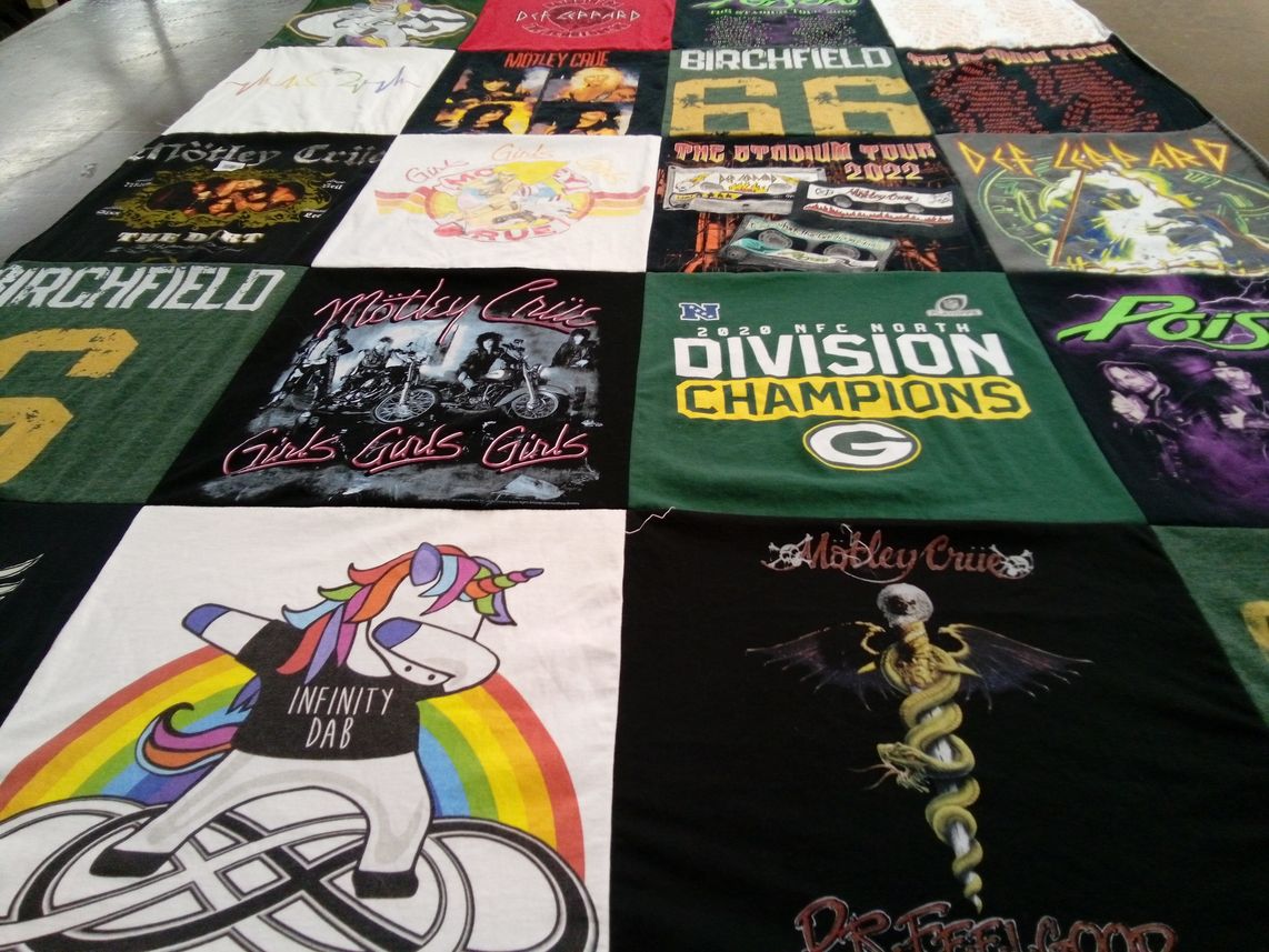 T-shirt quilt featuring green bay packers by Jerralyn from OH