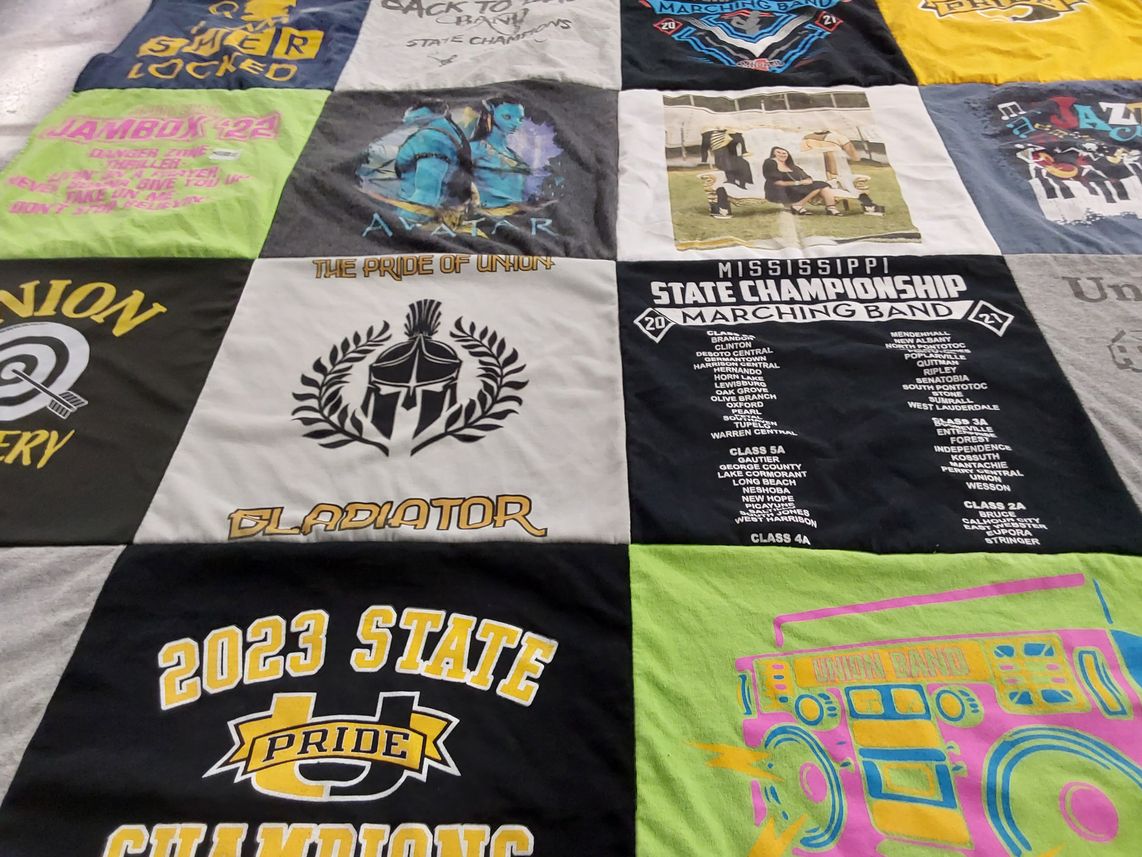 T-shirt quilt from union high school by Alisa from MS
