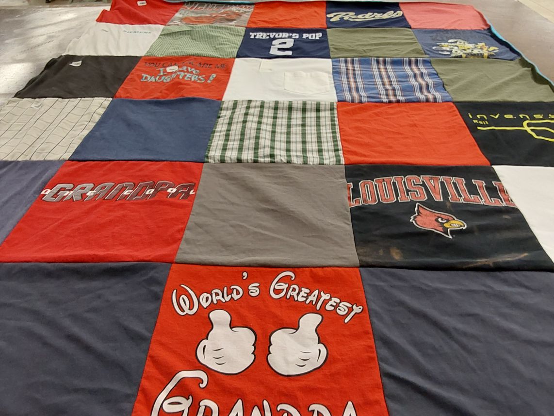 T-shirt quilt from university of louisville by Amy from KY