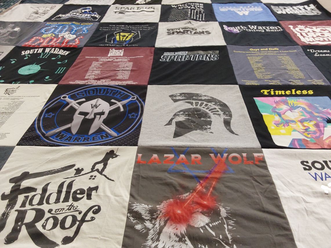 T-shirt quilt featuring south warren spartans by Jason from KY