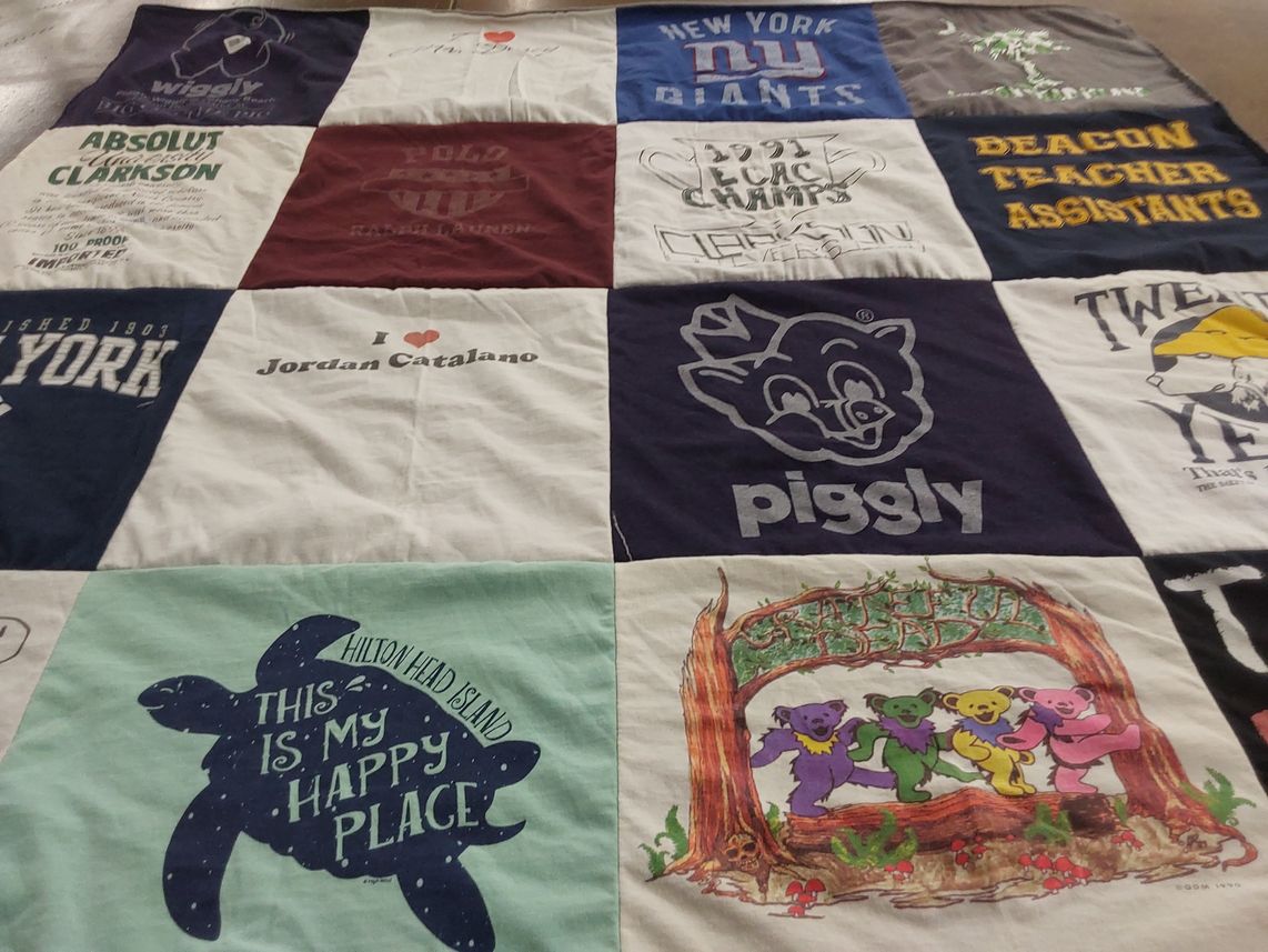 T-shirt quilt featuring new york giants by Kristen from NY