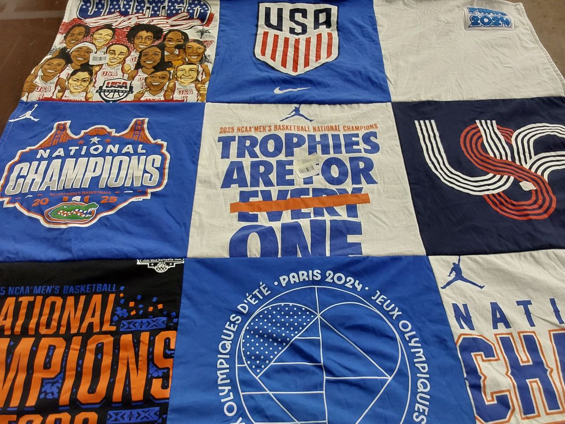 T-shirt quilt from university of florida by Ernest from CA