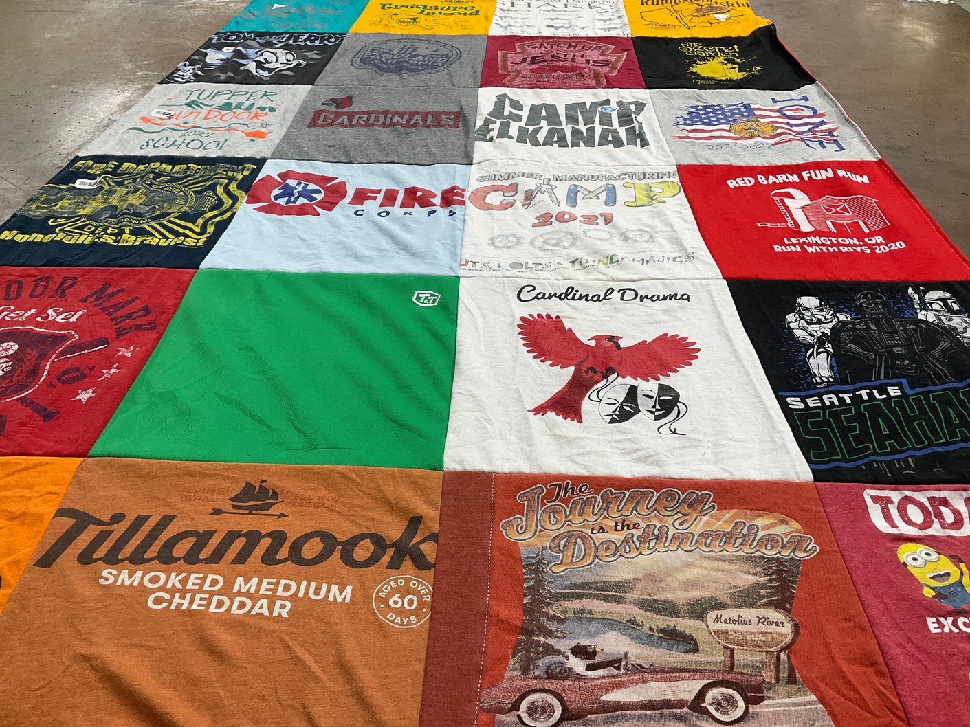 T-shirt quilt featuring seattle seahawks by Suzanne from OR