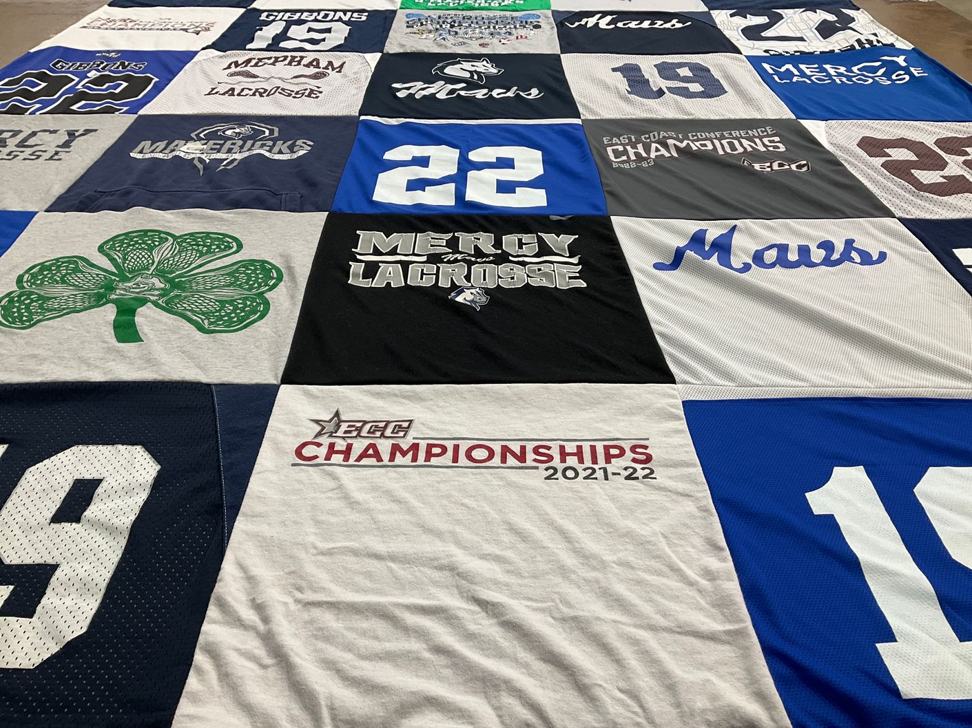 T-shirt quilt featuring mercy lacrosse by Beth from NY