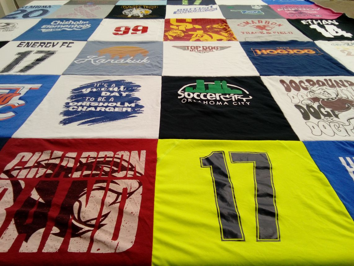 T-shirt quilt from chisholm elementary school by Michelle from OK