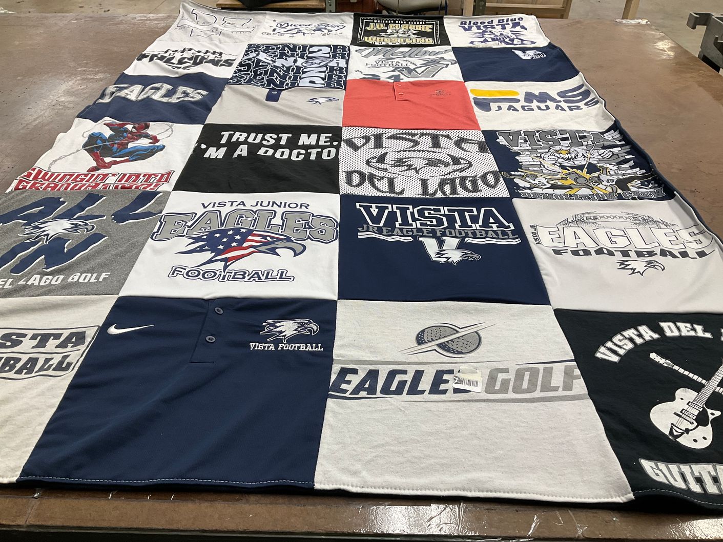 T-shirt quilt featuring vista del lago eagles, vista junior eagles by Danale from CA