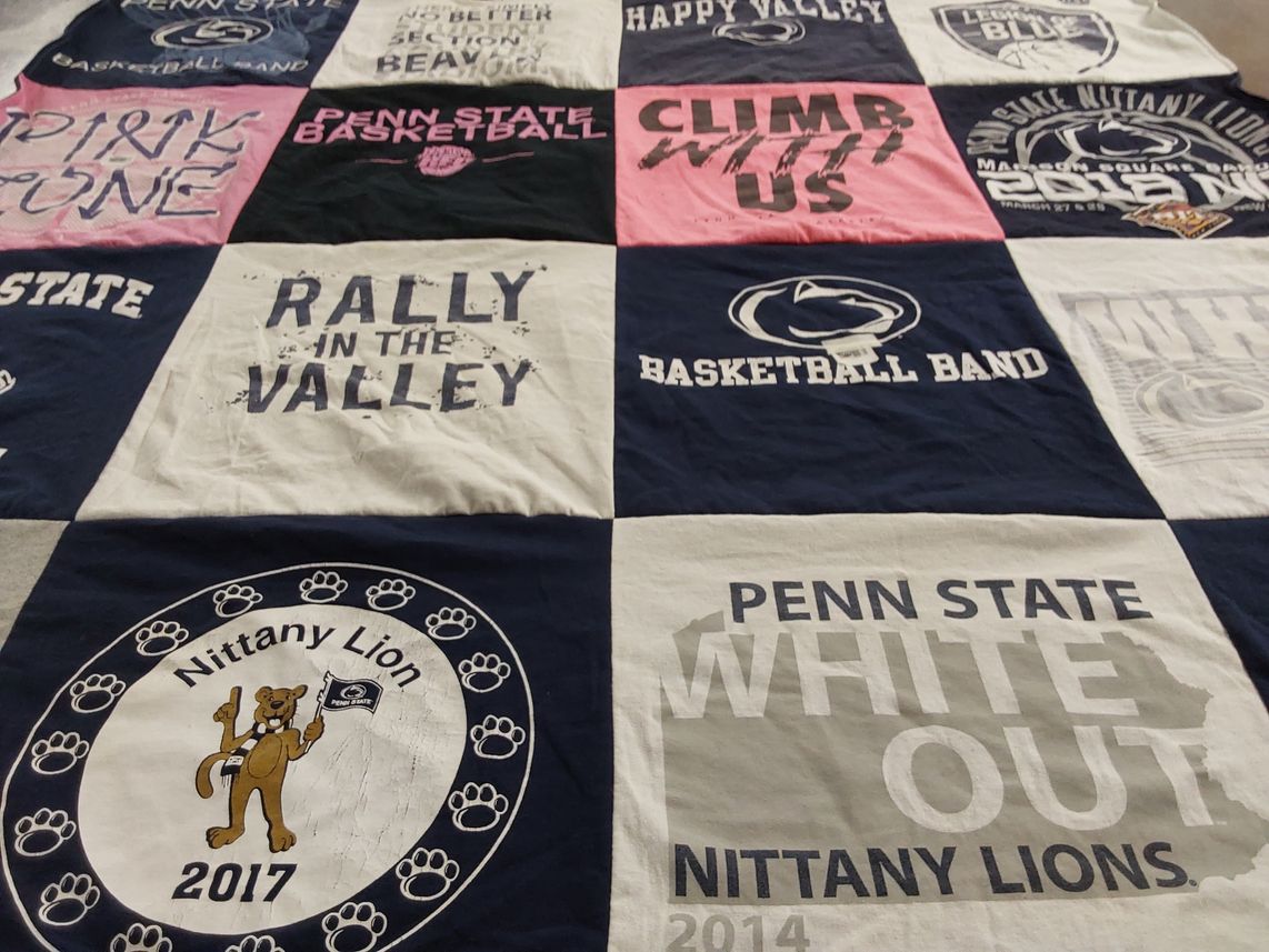 T-shirt quilt featuring penn state nittany lions by Belinda from PA
