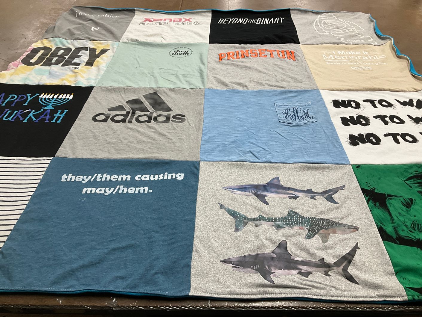 T-shirt quilt from princeton university by Theresa from NC