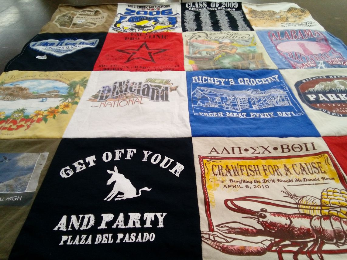 T-shirt quilt from kentuck mountain high school, mill creek high school by Cristy from AL