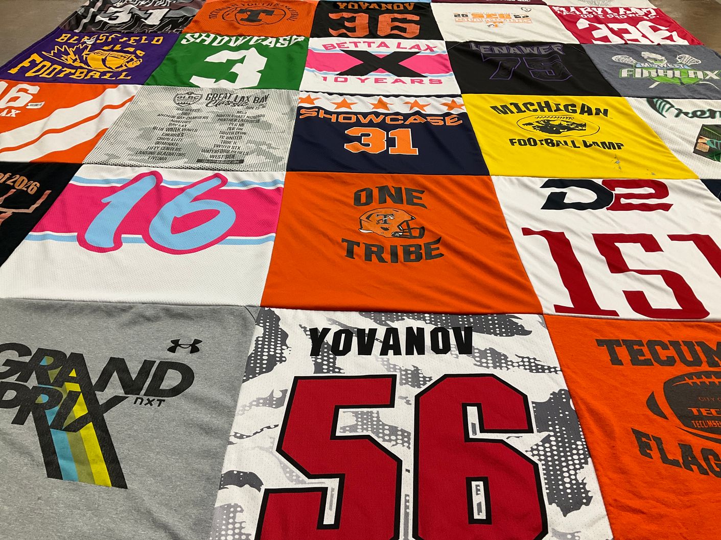 T-shirt quilt from michigan football camp by Kelly from MI