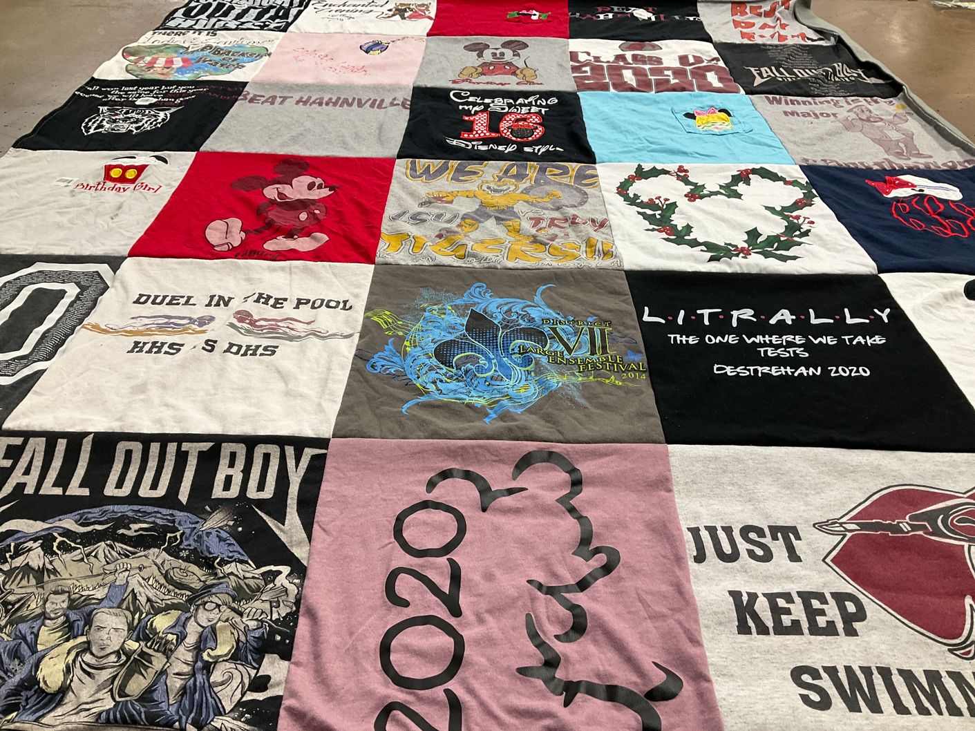 T-shirt quilt from destrehan high school by Celeste from LA