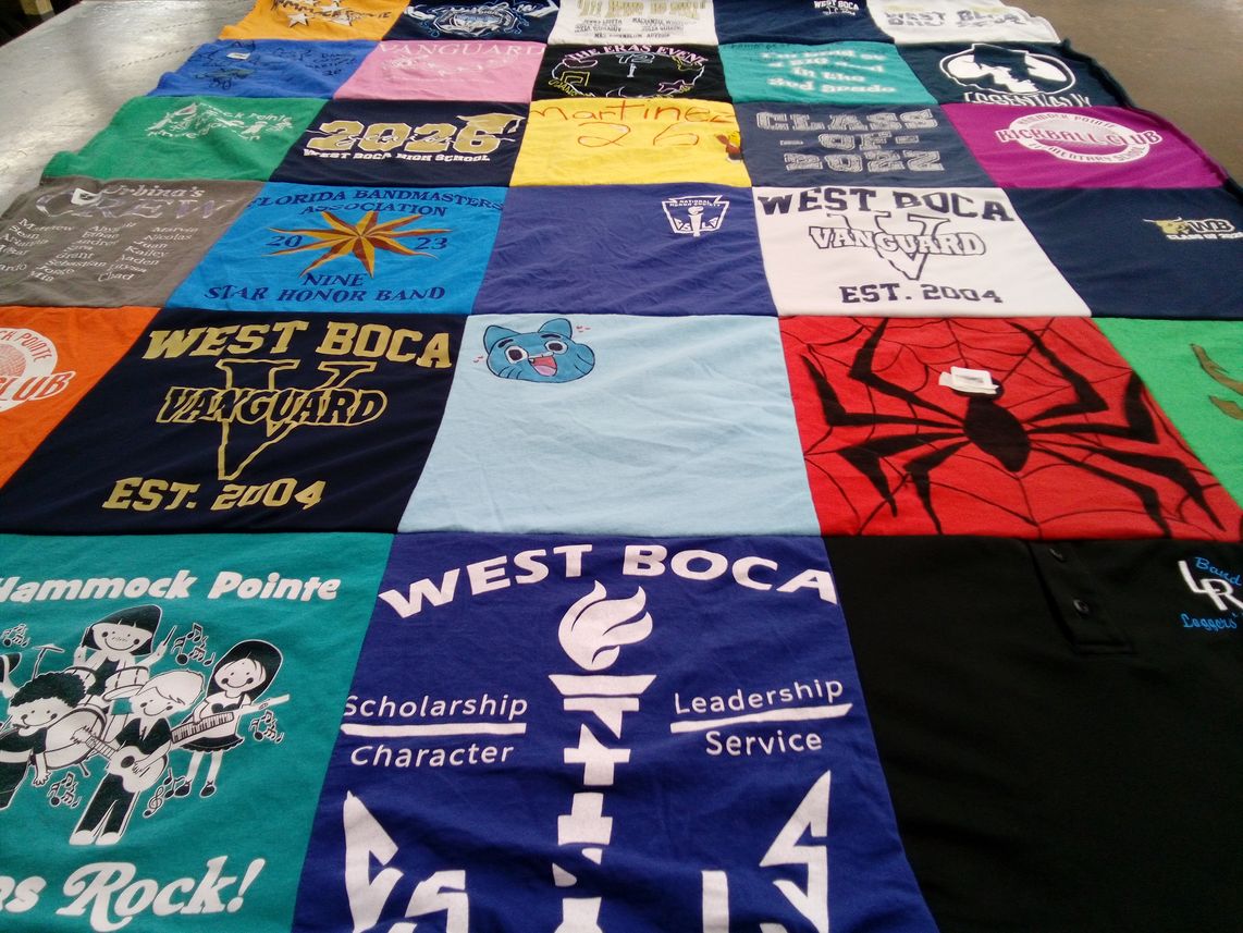 T-shirt quilt from west boca high school by martha from FL