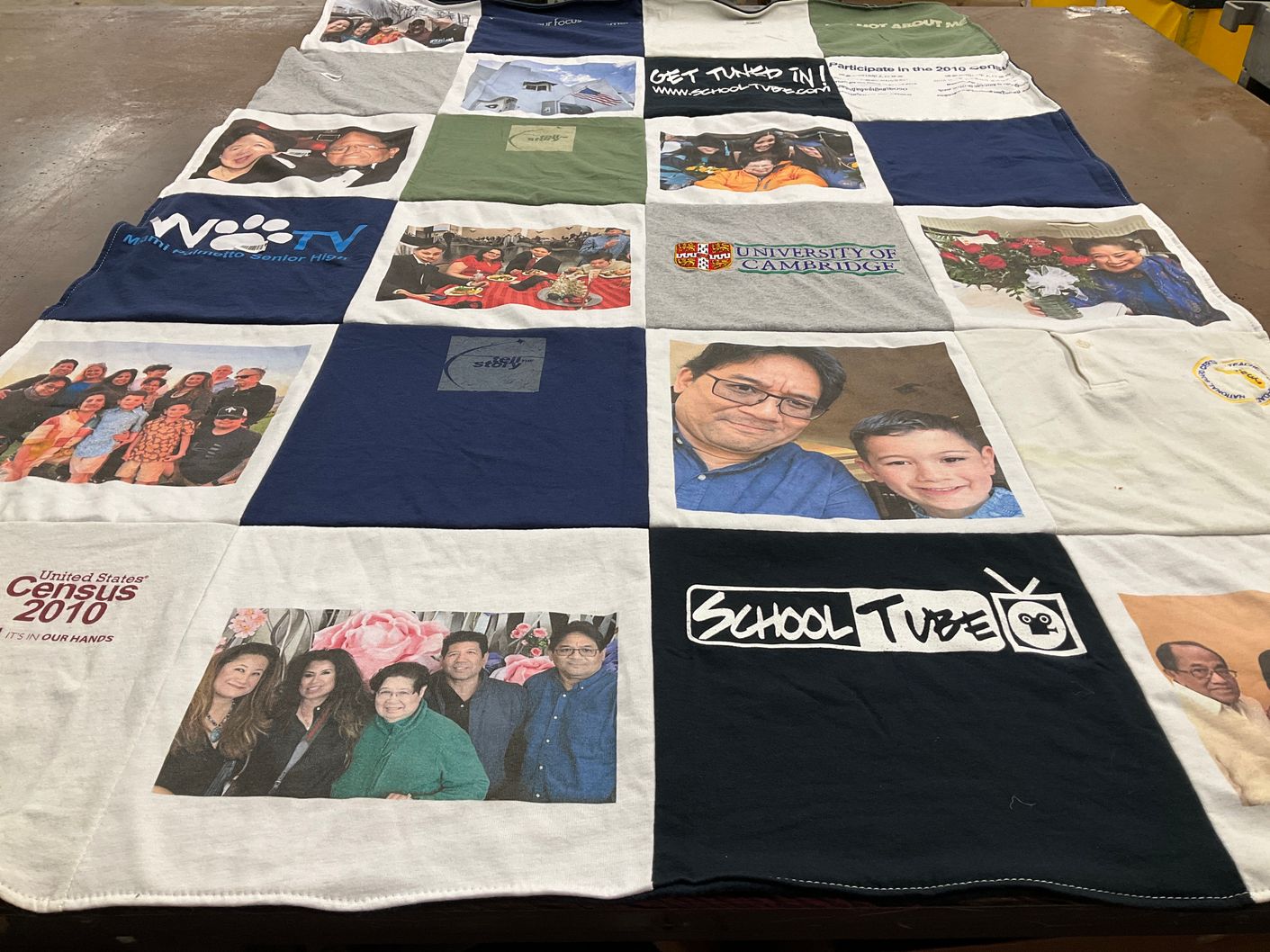 T-shirt quilt from university of cambridge by Ely from FL