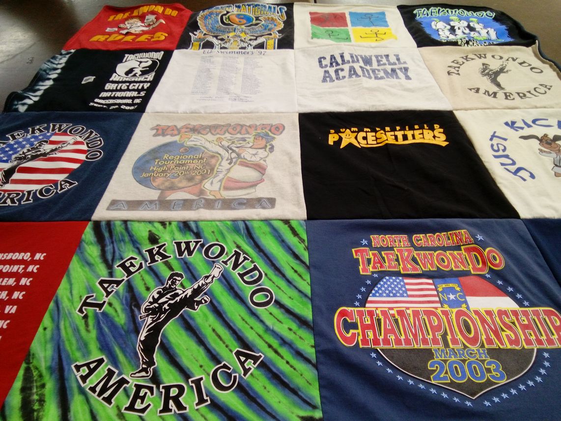 T-shirt quilt featuring taekwondo america by Maria from NJ