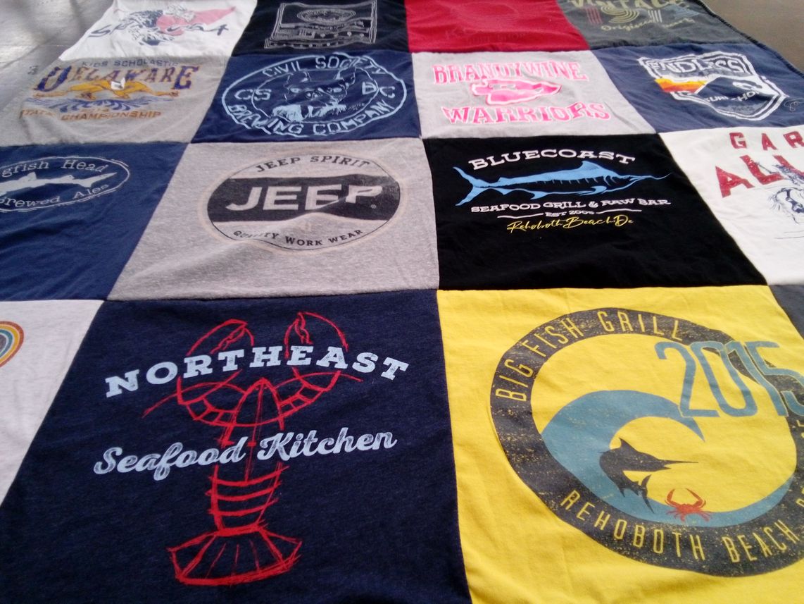 T-shirt quilt featuring brandywine warriors by Susan from DE