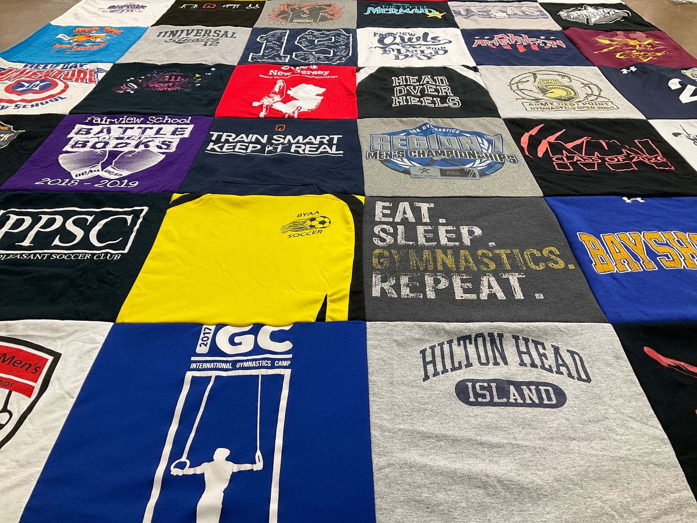 T-shirt quilt from fairview school by Kristi from NJ