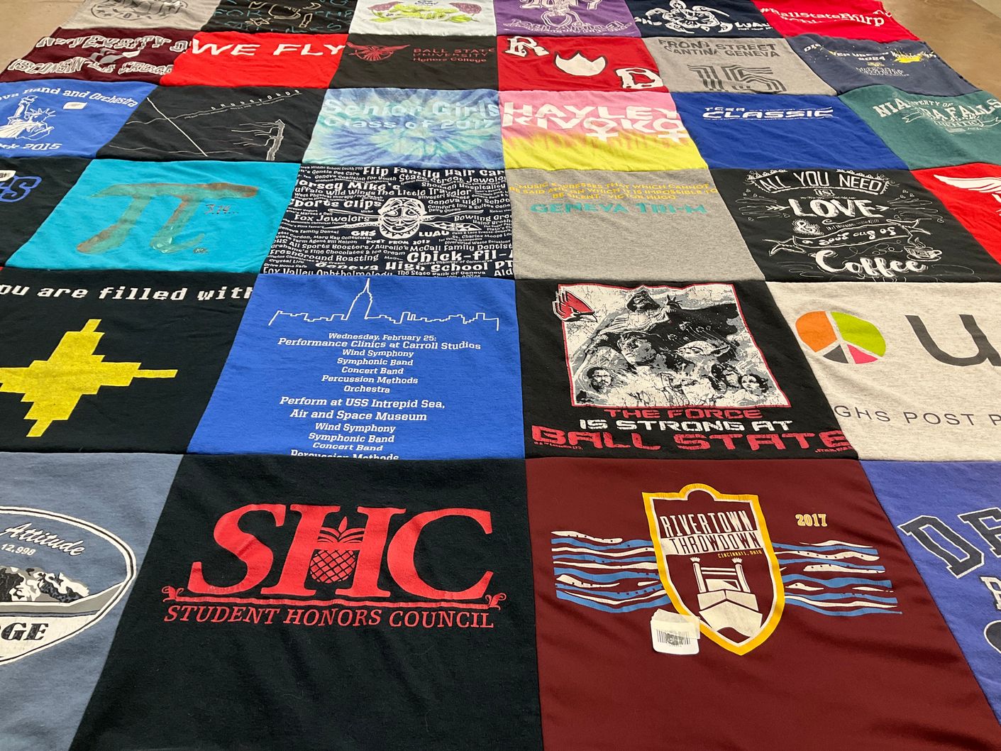 T-shirt quilt featuring geneva team by Carissa from NY