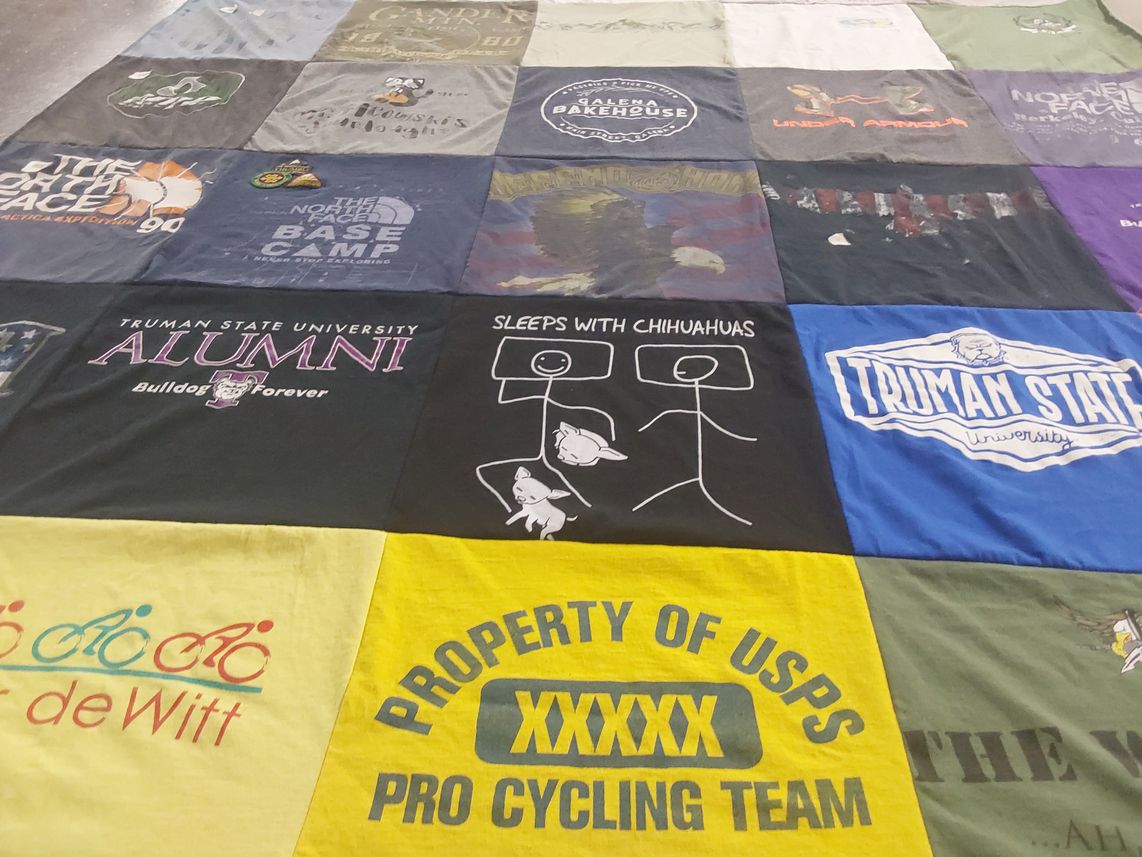 T-shirt quilt from truman state university by Cristie from IL