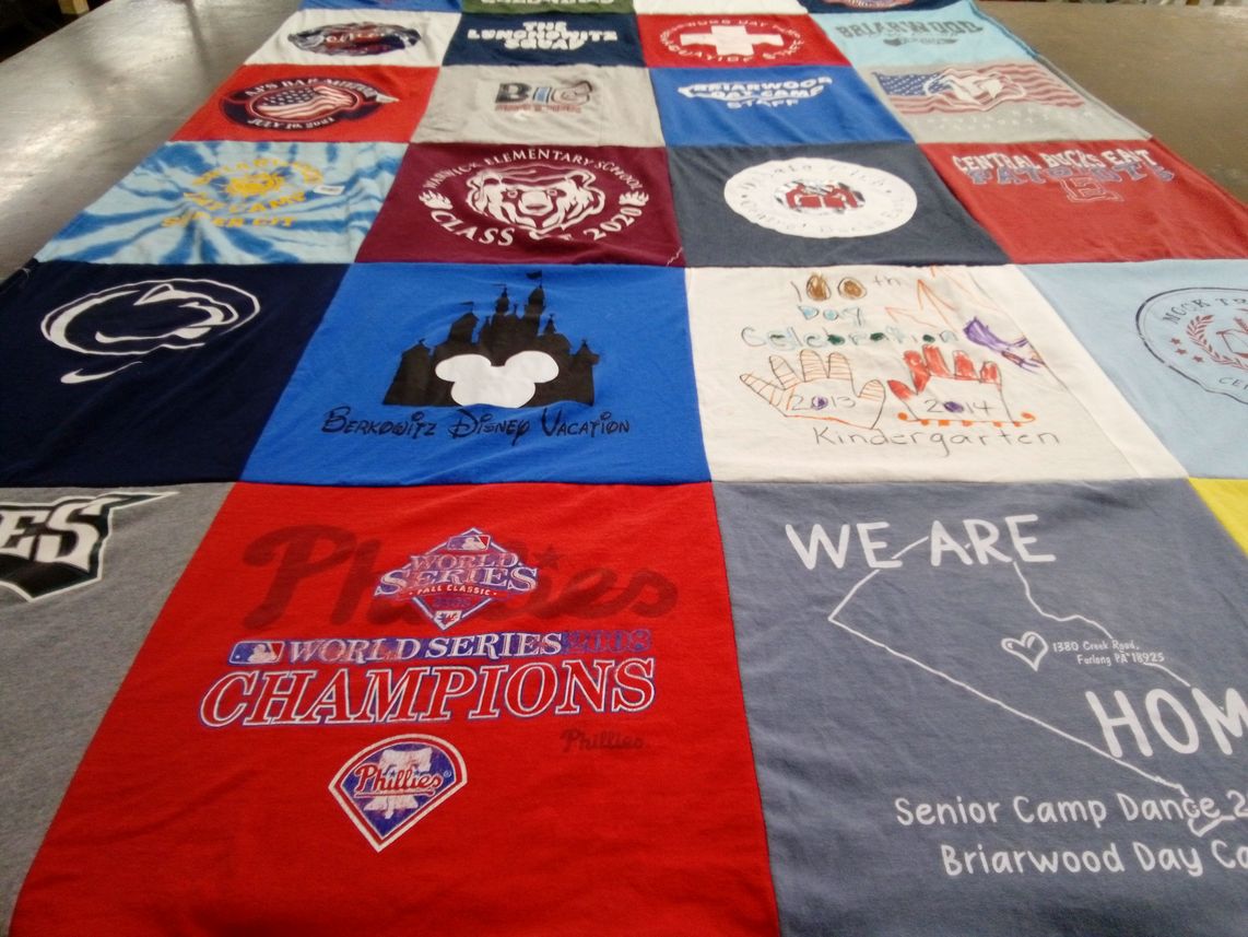 T-shirt quilt featuring philadelphia phillies by Melissa from PA