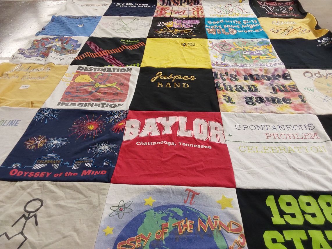 T-shirt quilt from baylor university by Kelsey from OK