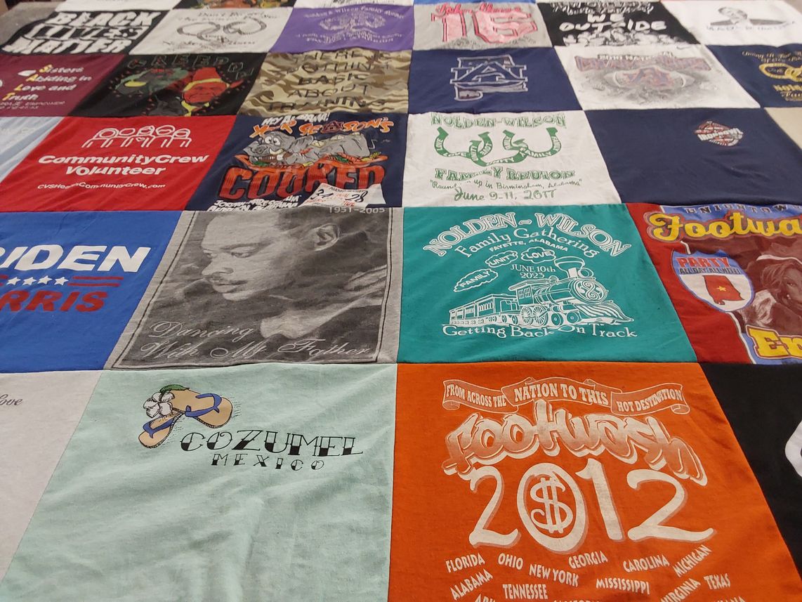 T-shirt quilt from auburn university by Sharon from AL