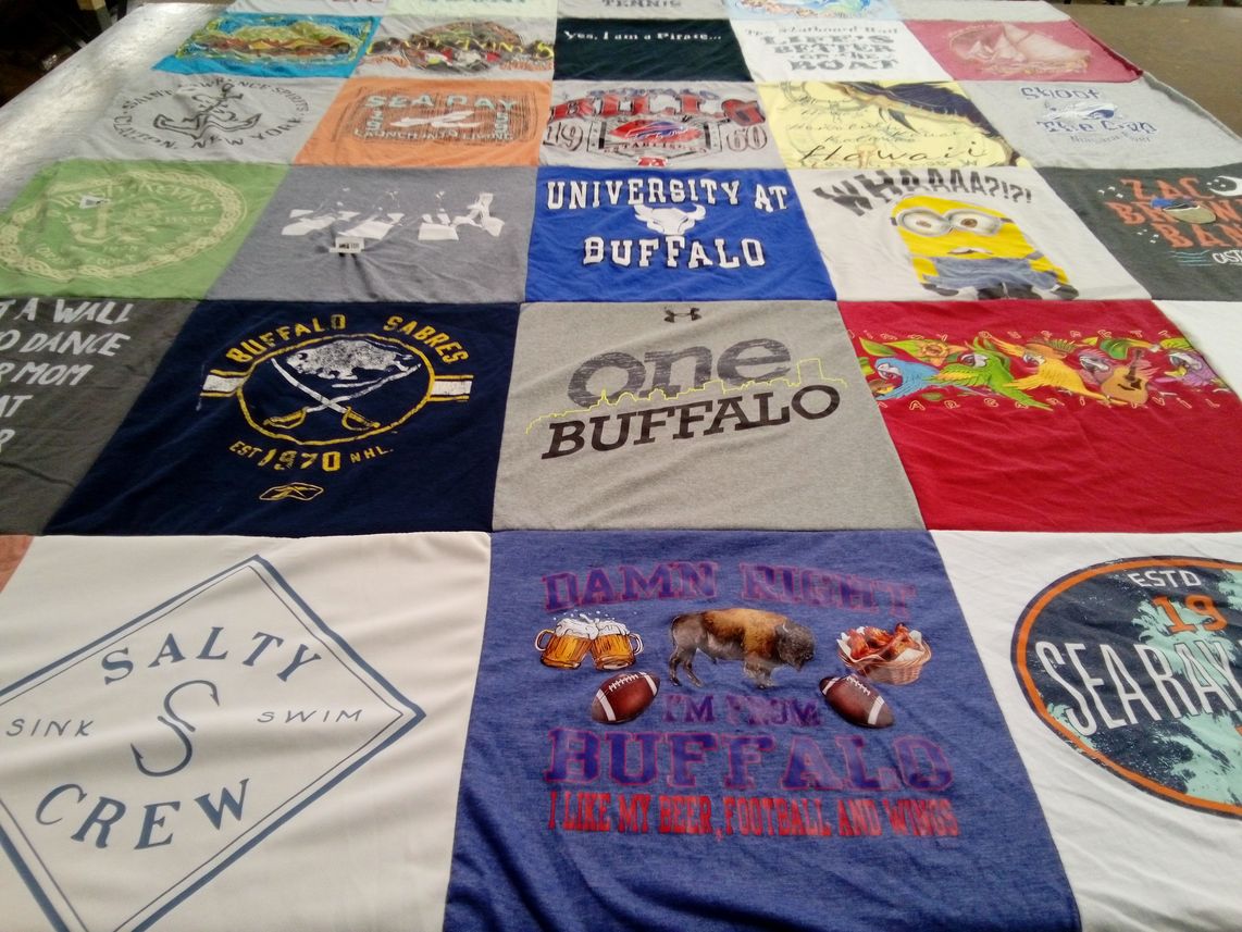 T-shirt quilt featuring buffalo sabres by Margaret from NY