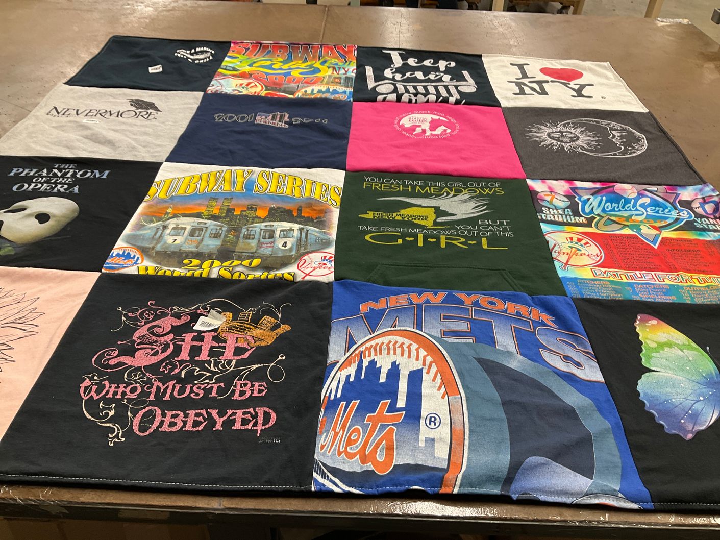 T-shirt quilt featuring new york mets by Stacy from PA