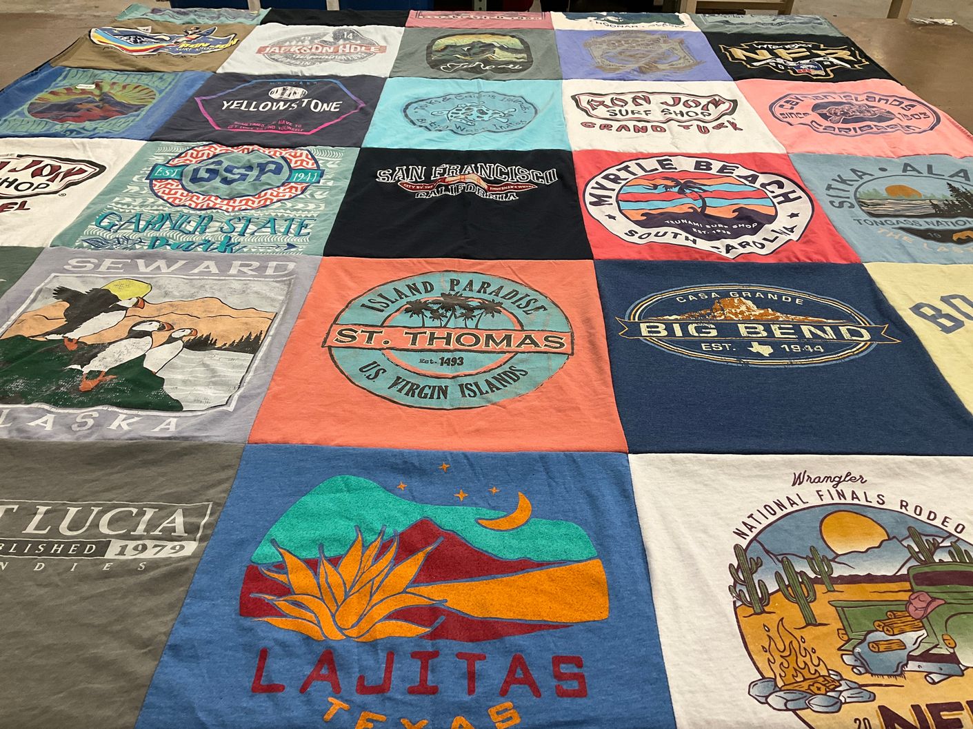 T-shirt quilt from gannett state college by Kayle from TX