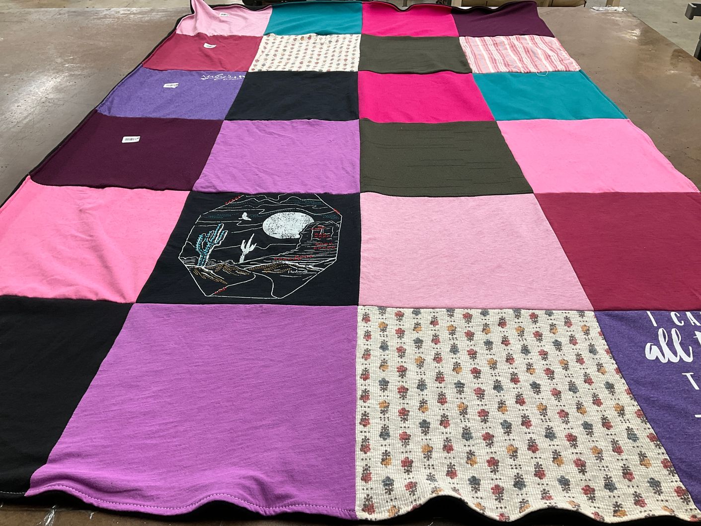T-shirt quilt with quilting, crafting themes by Jennifer from AZ