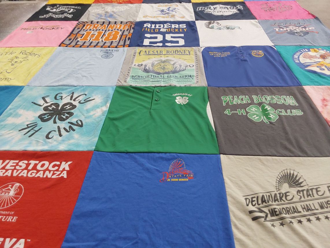 T-shirt quilt featuring caesar rodney field hockey, delaware state fair by Lauren from DE