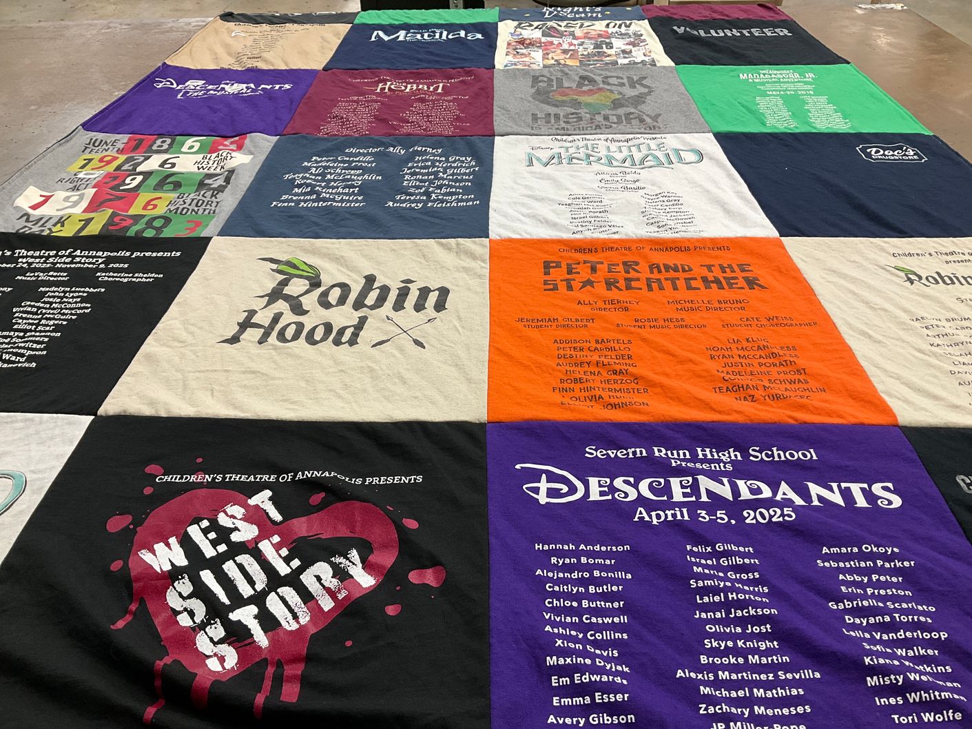 T-shirt quilt from severn run high school by Ashley from MD