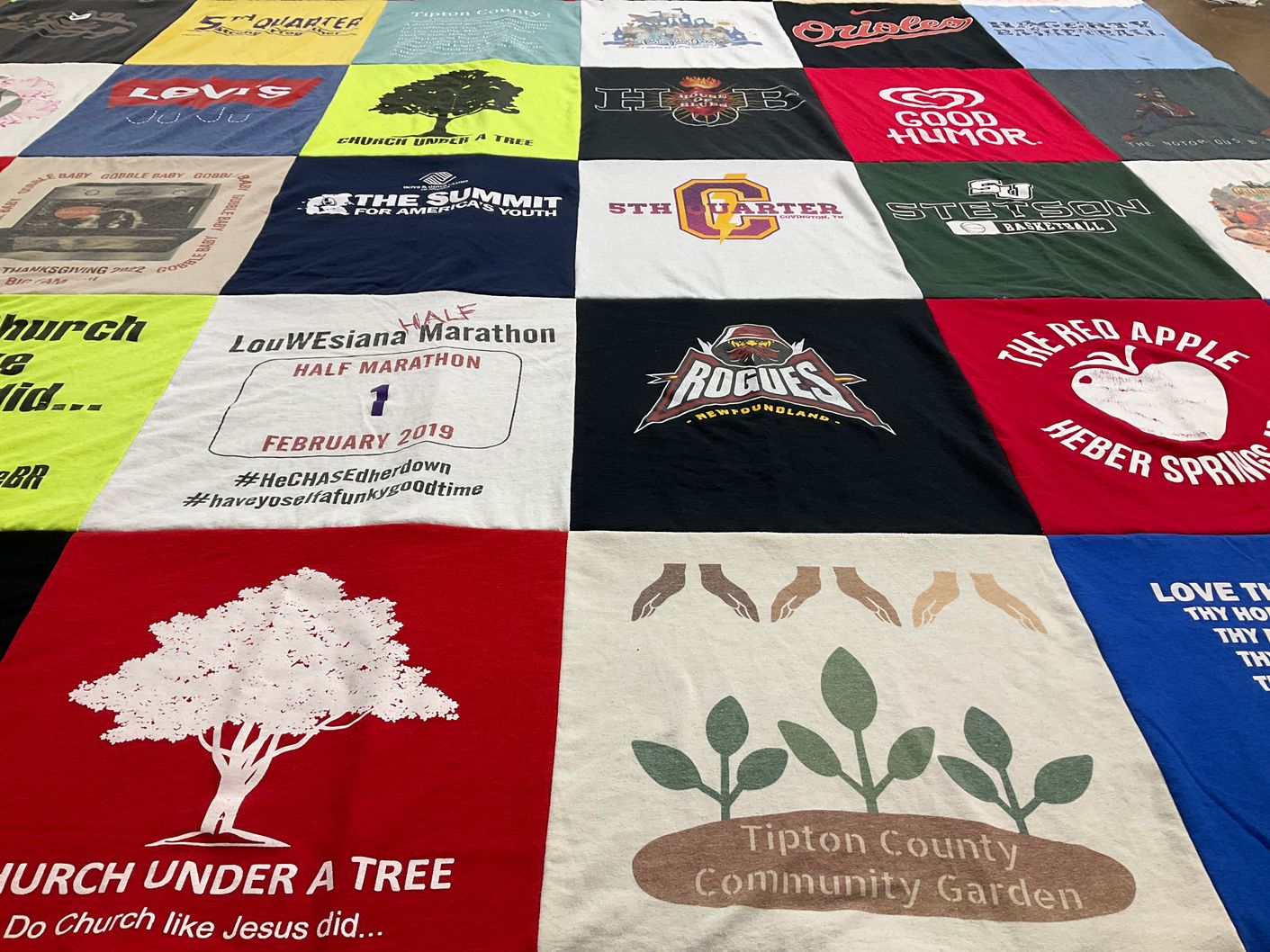 T-shirt quilt featuring rogues by Ed from TN