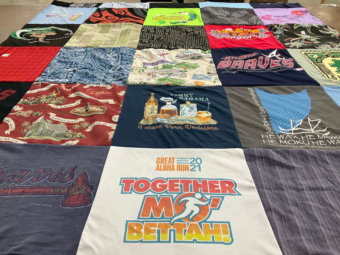 T-shirt quilt featuring atlanta braves by Tracey from HI