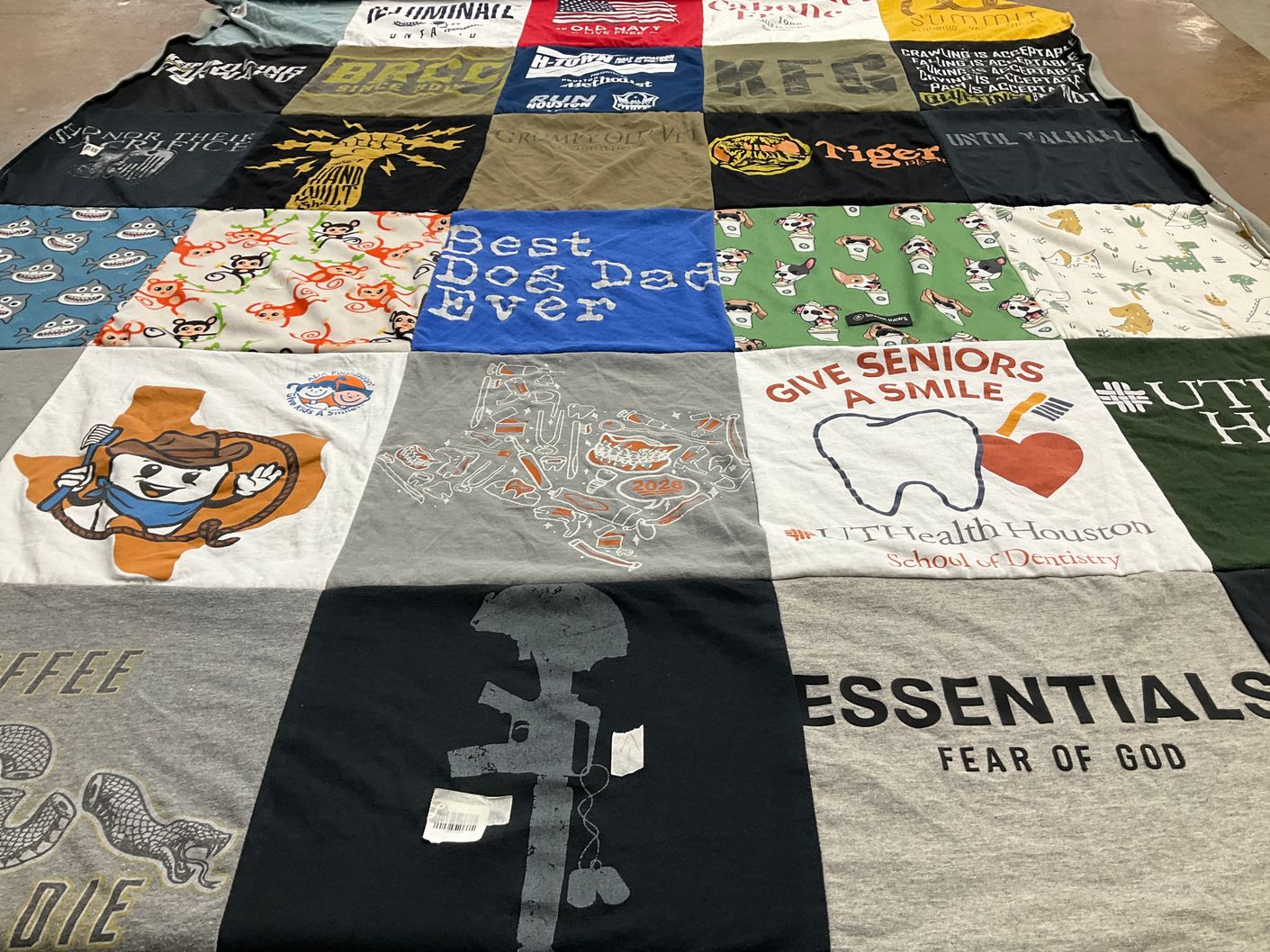 T-shirt quilt from university of texas at austin, utt health houston by Anh from TX