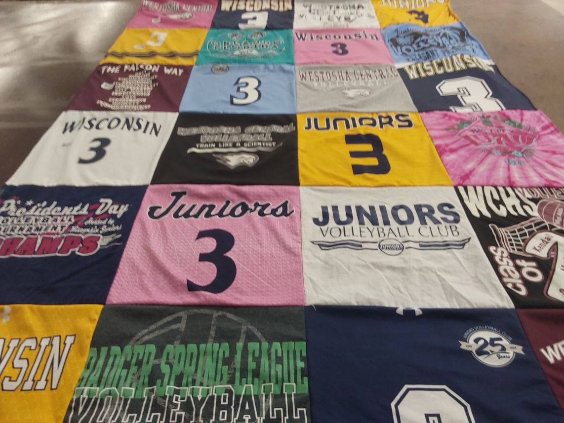 T-shirt quilt from wisconsin, westosha central high school by Laurie from WI