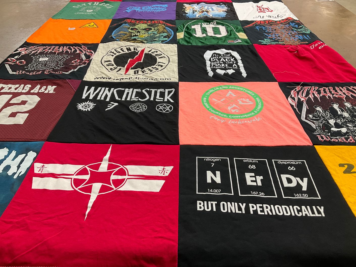 T-shirt quilt from texas a&m university by Lisa from VA