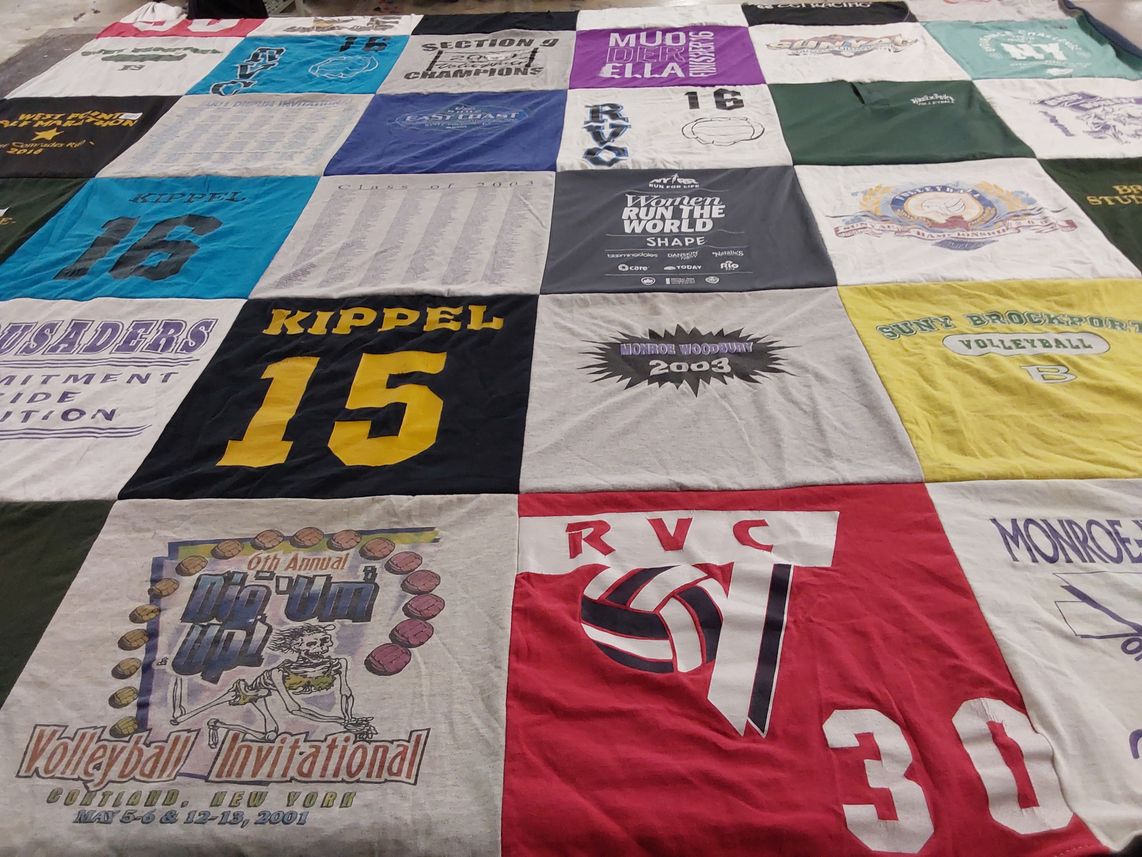 T-shirt quilt featuring crusaders by Kathryn from TX