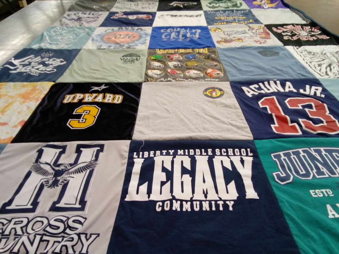 T-shirt quilt from liberty middle school by Rachel from GA
