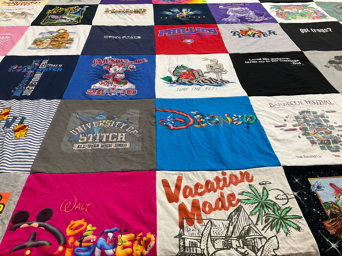 T-shirt quilt from university of stitch by L from FL