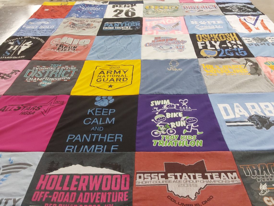 T-shirt quilt featuring national honor society, ohio high school athletic association by Tricia from OH