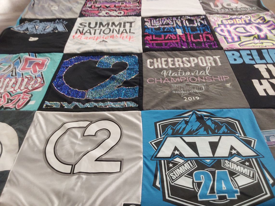 T-shirt quilt featuring c2, ata by sandi from GA