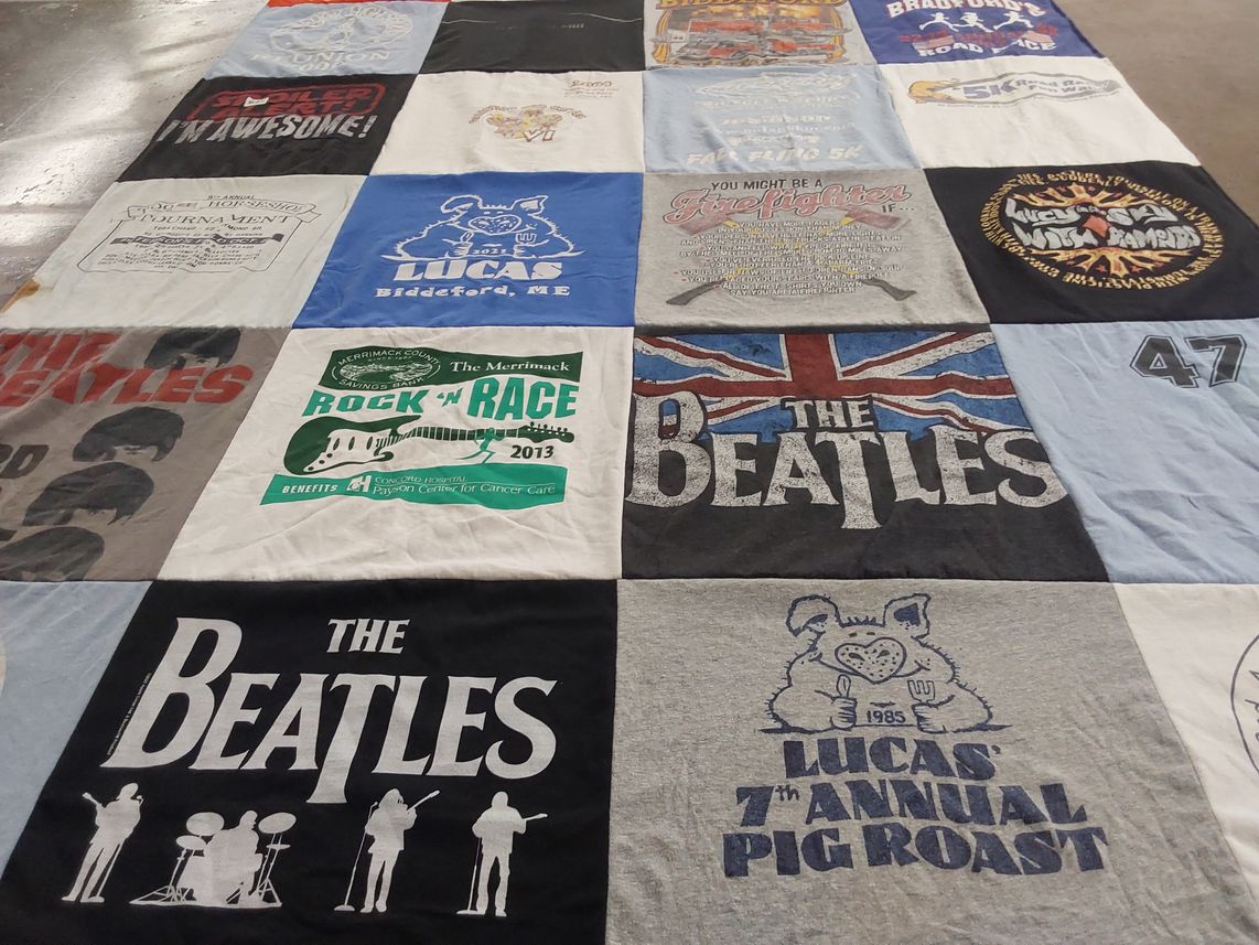 T-shirt quilt with music, events themes by Meghan from NH