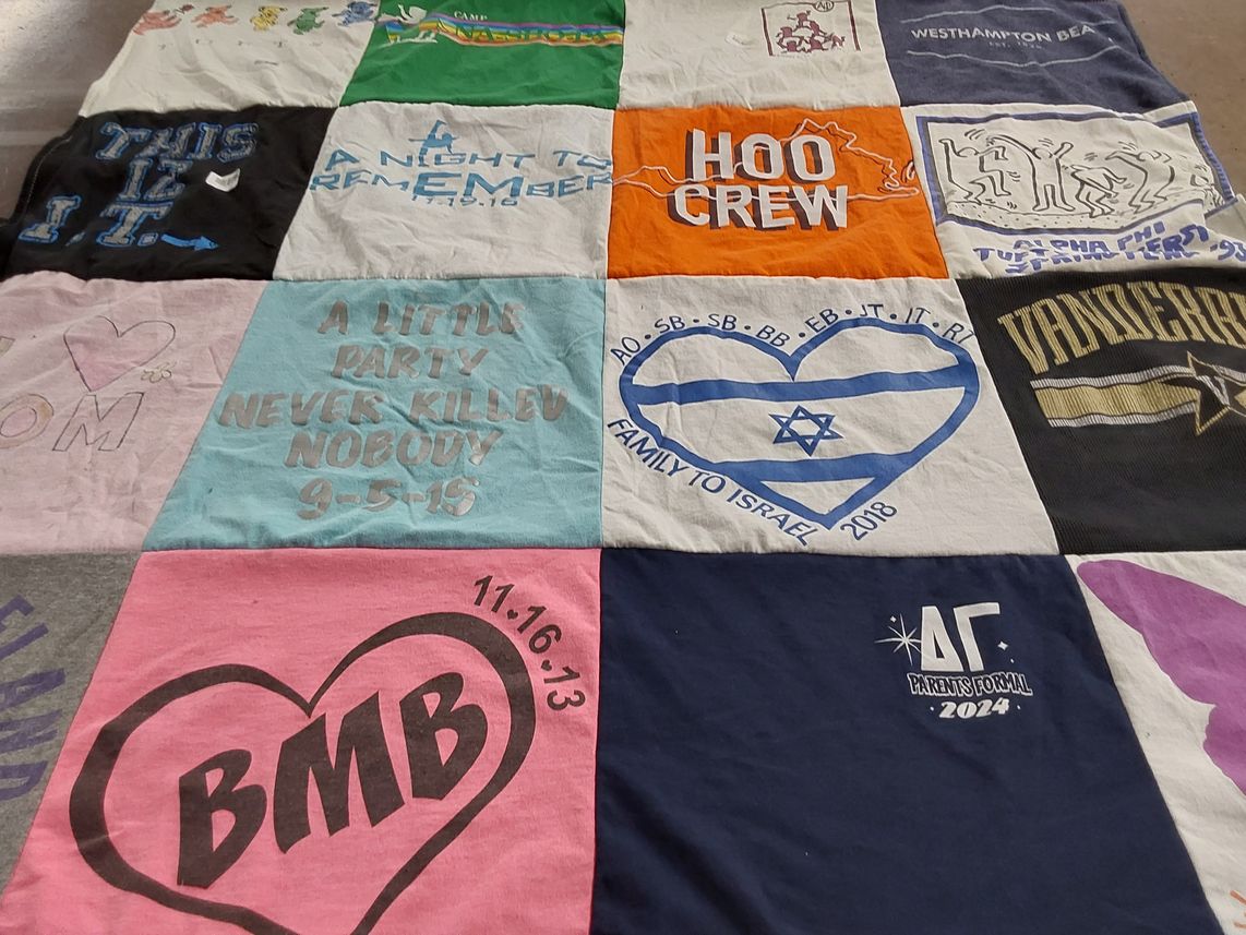 T-shirt quilt from westhampton beach high school by Stacey from NY