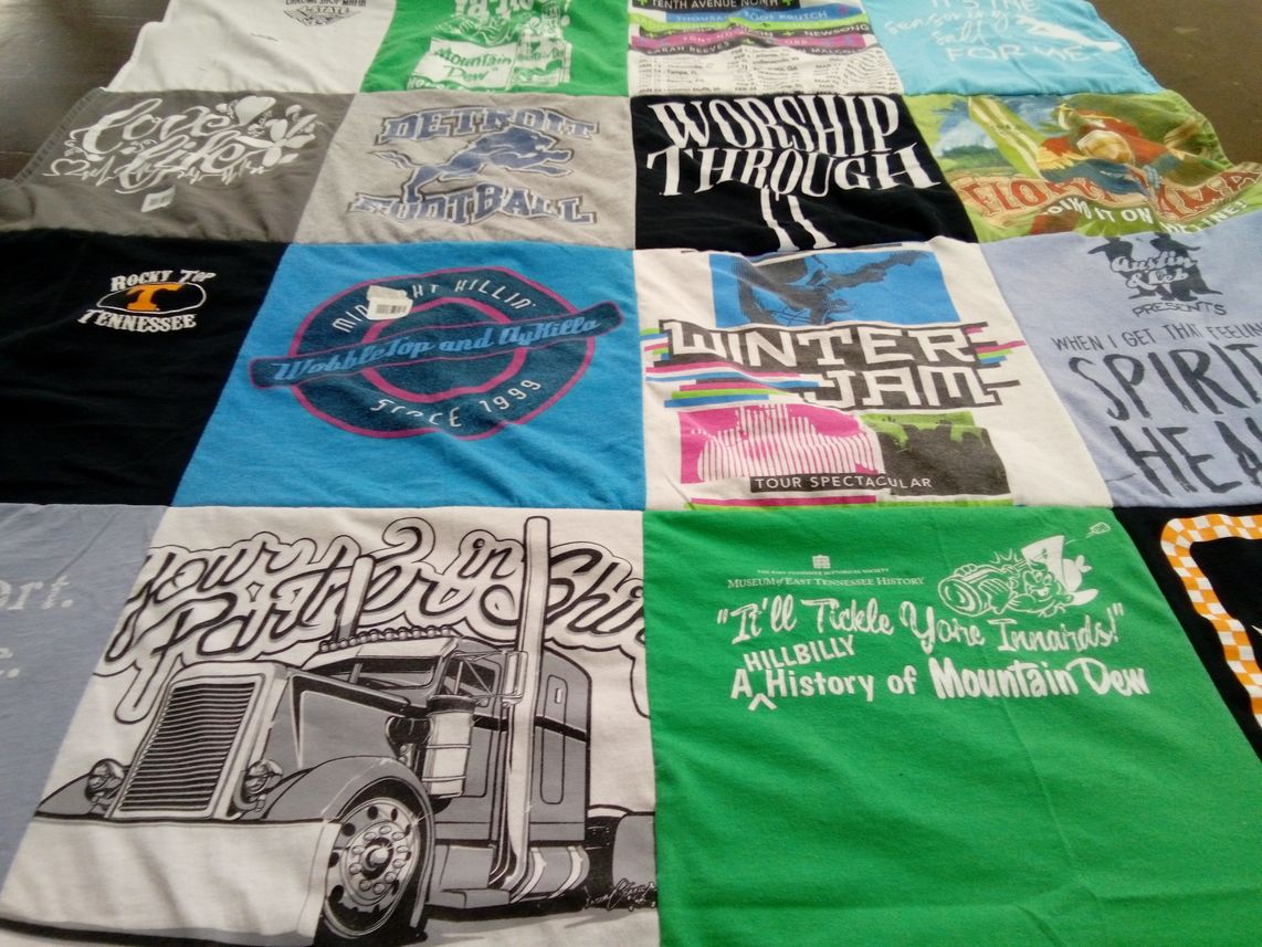 T-shirt quilt featuring detroit football by Rebecca  from TN