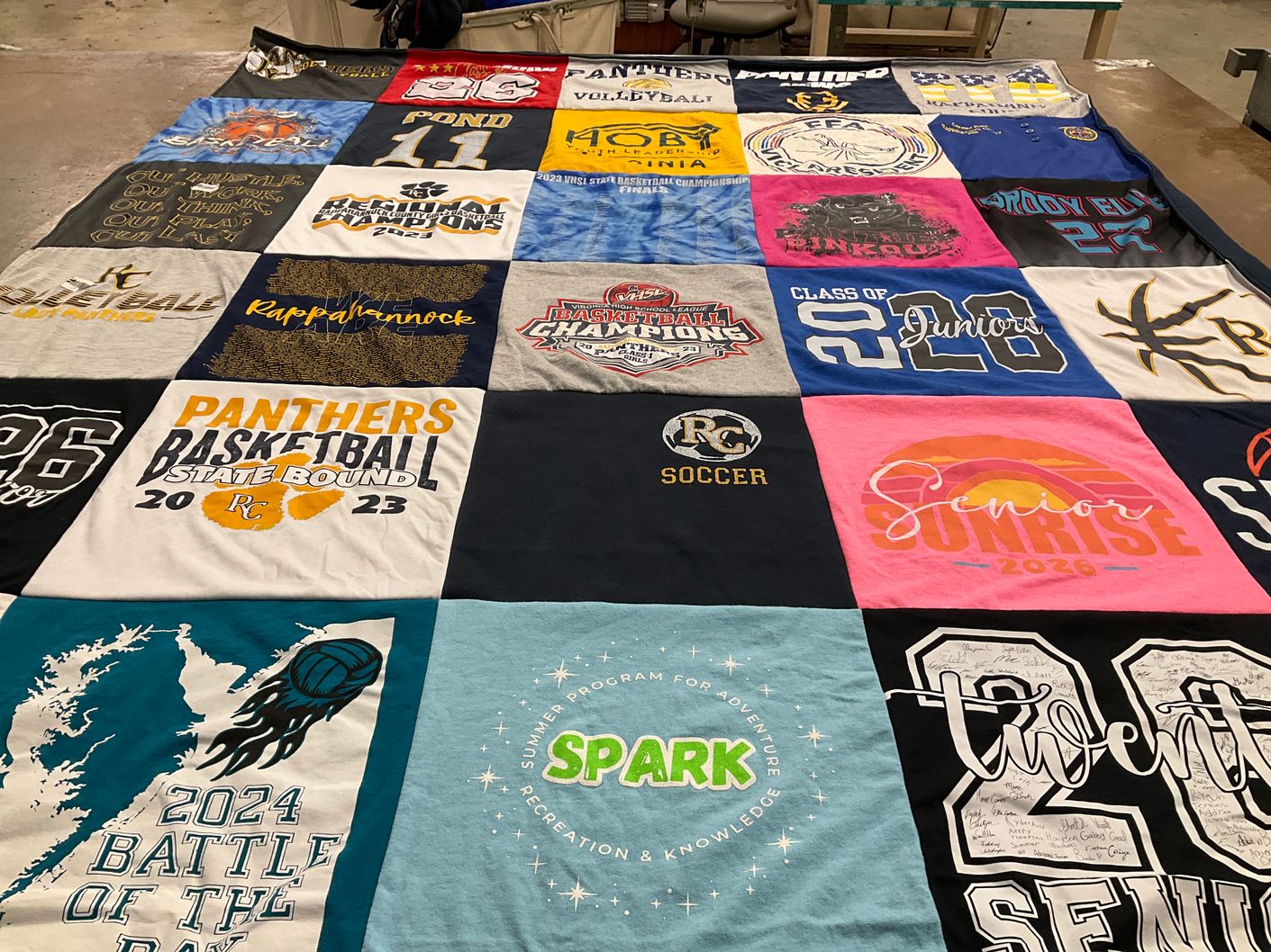 T-shirt quilt featuring panthers basketball by Daniel from VA
