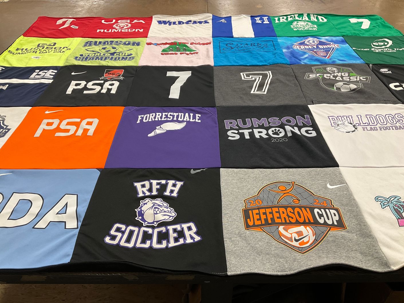 T-shirt quilt featuring bulldogs football by Shauna from NJ