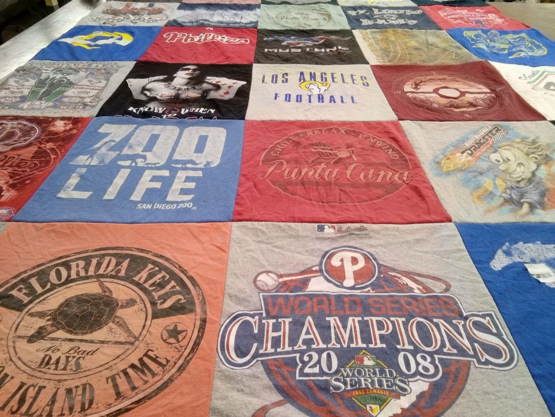 T-shirt quilt featuring philadelphia phillies by Barbara from PA