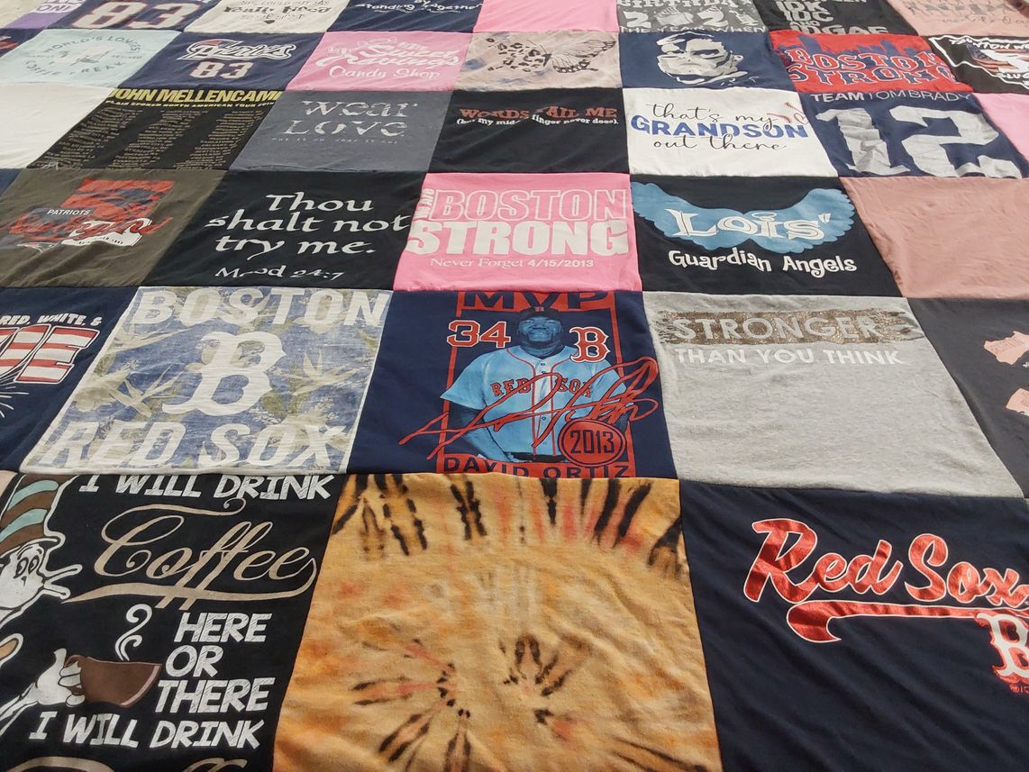 T-shirt quilt featuring boston red sox by Donna from MA