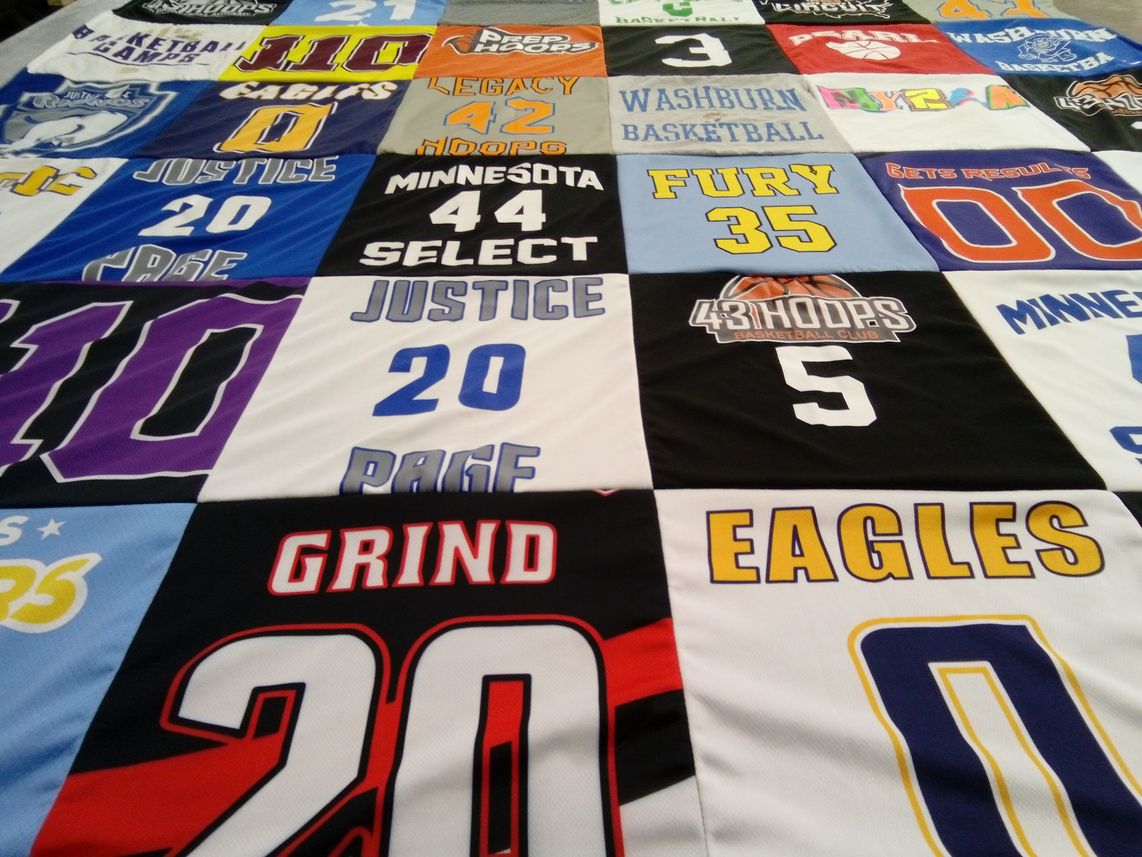 T-shirt quilt from washburn university by Kristi from MN
