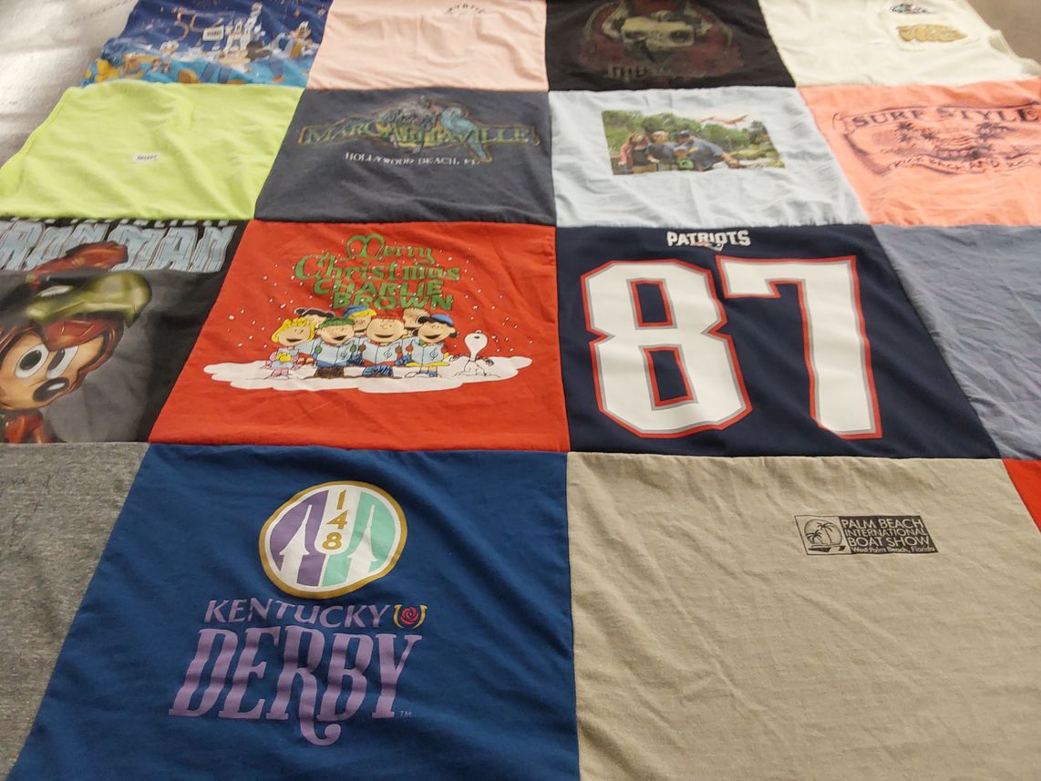 T-shirt quilt featuring new england patriots by Dianne from SC